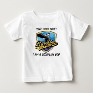 Elegant guld Brooklyn logodesign T Shirt