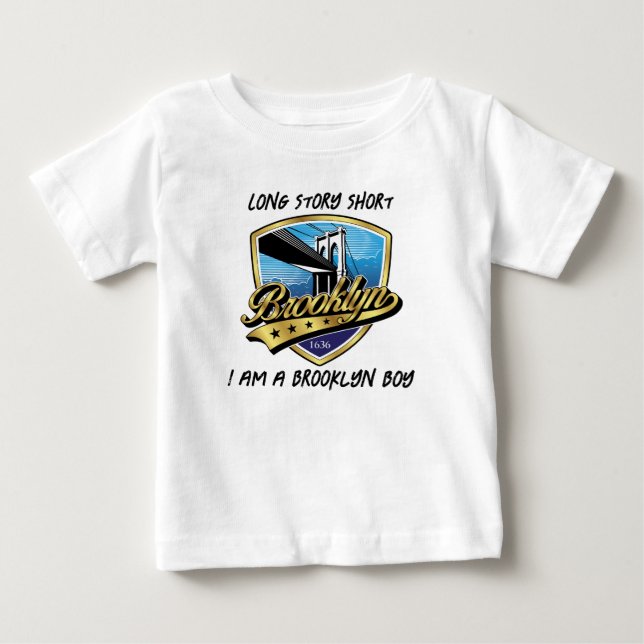 Elegant guld Brooklyn logodesign T Shirt (Framsida)