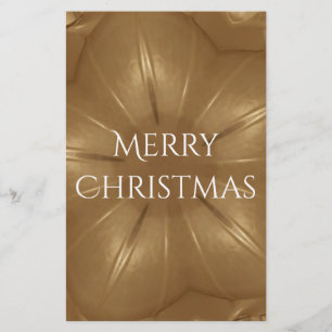Elegant Guld Brown jul Kaleidoscope Star Brevpapper