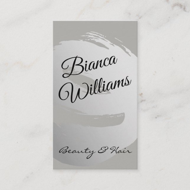 Elegant Guld Brushed/Grått Visitkort (Framsida)