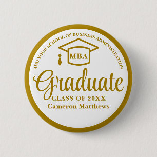 Elegant Guld Business School Studenten MBA Knapp