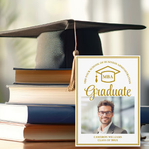 Elegant Guld Business School Studenten MBA Photo Meddelande