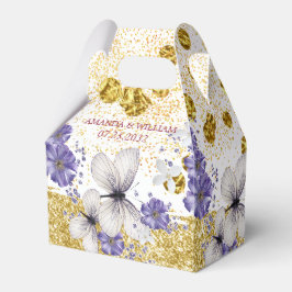 Elegant Guld Butterflies Wedor Favor Box Presentaskar