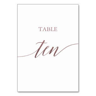 Elegant Guld Calligraphy Bord Ten Bordsnummer