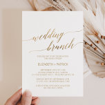 Elegant Guld Calligraphy Bröllop Brunch Inbjudningar<br><div class="desc">Det här inbjudningskortet för kalligraphy bröllop brunch i elegant är perfekt för en fallhändelse. Neutraltens utformning har ett minimalistiskt kort som är dekorerat med romantisk och vismisk faux-folie guld typografi. Obs! Den här designen har inte äkta guld-folie. Det är en grafik av hög kvalitet som framställs som guld-folie.</div>