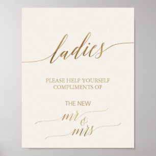 Elegant Guld Calligraphy Elfenbenskusten Dam Bat Poster