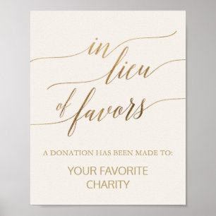 Elegant Guld Calligraphy Elfenbenskusten i ställ Poster