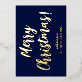Elegant Guld Calligraphy God jul Foil Card