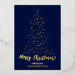 Elegant Guld Calligraphy God jul Foil Card