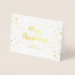 Elegant Guld Calligraphy God jul Foil Card Folierat Kort