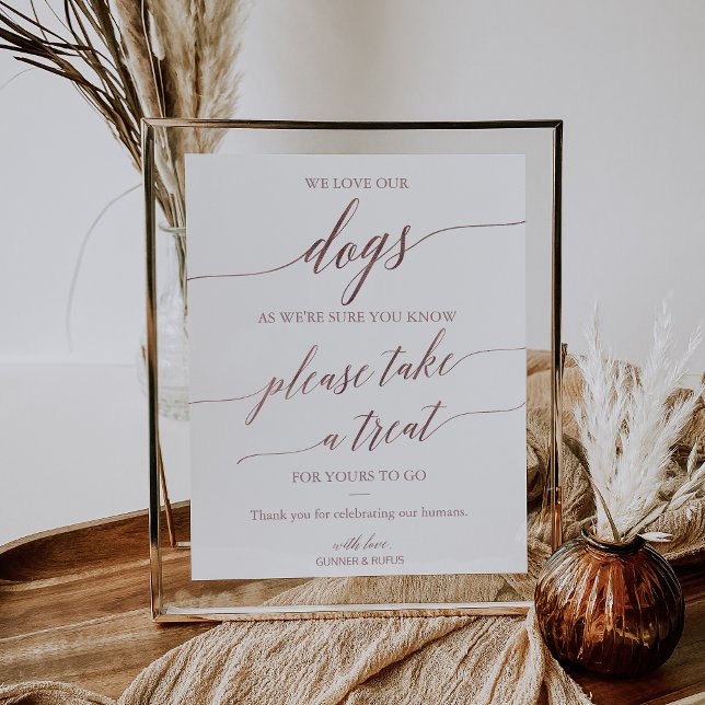 Elegant Guld Calligraphy Hund Beat Favors Poster (Skapare uppladdad)