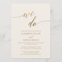 Elegant Guld Calligraphy | Ivory We Do Bröllop