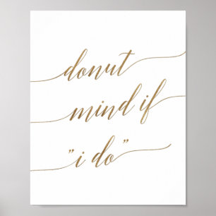 Elegant Guld Calligraphy mindes om jag skriver und Poster