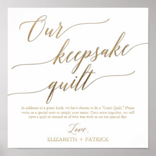 Elegant Guld Calligraphy our Keepsakequilt Poster