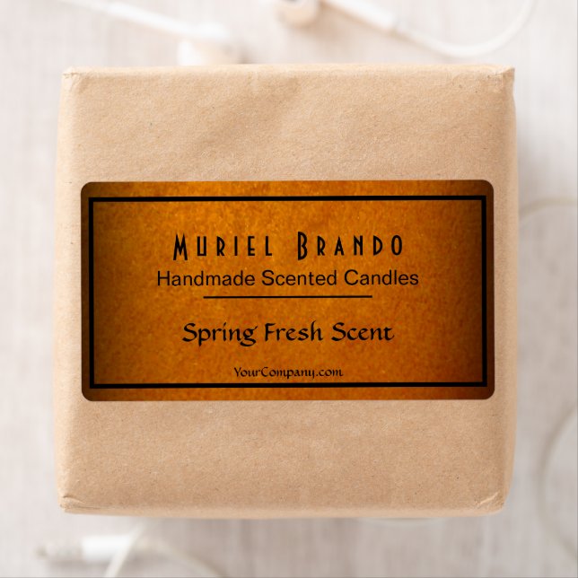 Elegant Guld Candle Company V4 Candle Burk-etikett Fraktsedel (Insitu)