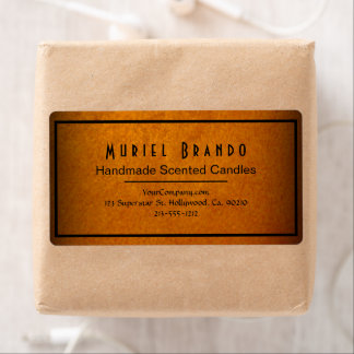 Elegant Guld Candle Company V4 Returadress Labe Fraktsedel