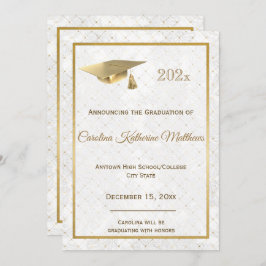 Elegant Guld Cap Photo Studenten Meddelande