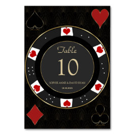 Elegant Guld Casino Poker Chip Bröllop Bordsnummer