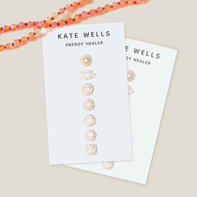 Elegant Guld Chakra Andlig Energy Worker Visitkort (Skapare uppladdad)