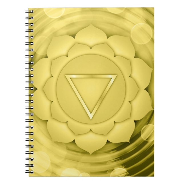 Elegant Guld Chakra Zen Yoga Andlig Meditation Anteckningsbok (Framsidan)