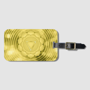 Elegant Guld Chakra Zen Yoga Andlig Meditation Bagagebricka