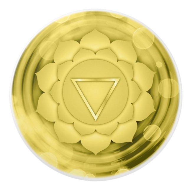 Elegant Guld Chakra Zen Yoga Andlig Meditation Knopp (Framsidan)