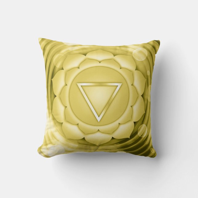 Elegant Guld Chakra Zen Yoga Andlig Meditation Kudde (Framsida)