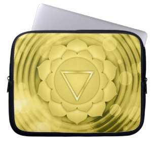 Elegant Guld Chakra Zen Yoga Andlig Meditation Laptop Fodral