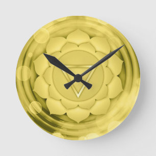Elegant Guld Chakra Zen Yoga Andlig Meditation Rund Klocka