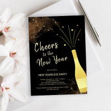 Elegant guld champagne nyårsfest