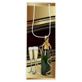 Elegant Guld Champagne/Vin Gift Bag