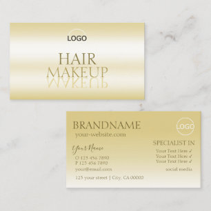 Elegant Guld Chic Spegel teckensnitt med Logotyp S Visitkort