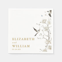 Elegant Guld Chinoiserie Blommigt Garden Wedding