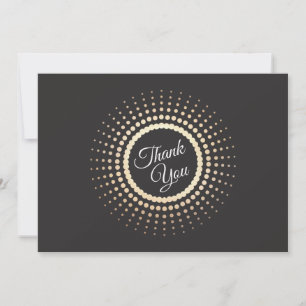 Elegant Guld Circles Black Tack Kort