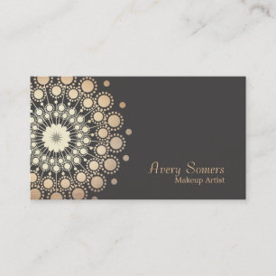 Elegant Guld Circles Makeup Artist Beauty Visitkort