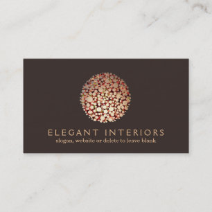 Elegant Guld Circles Sphere Insida Designer 3 Visitkort