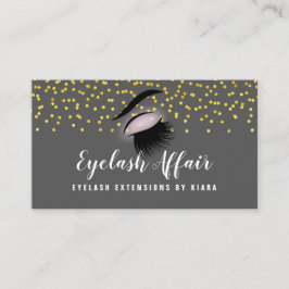 Elegant Guld Confetti Eyelash Extensions Tidsbeställning Kort