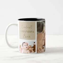 Elegant Guld Coolest Grandthers Aldrig Photo Två-Tonad Mugg