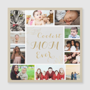 Elegant Guld Coolest Mamma All Guld Photo Magnet