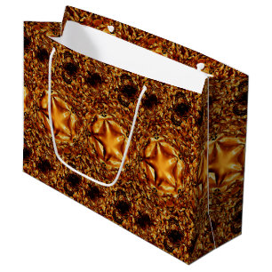 Elegant Guld Copper-julstjärnor Chic Gift Bag