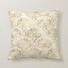 Elegant Guld Damask Dekorativ kudde