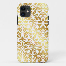 Elegant Guld Damask iphone case