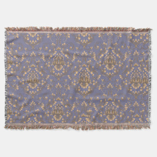 Elegant guld Damask kastfilt | Vintage Periwi Filt