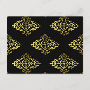 Elegant Guld Dekoration Vykort