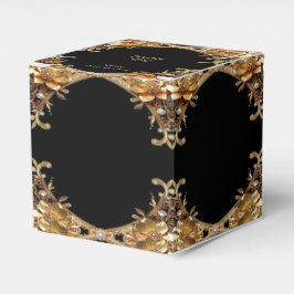 Elegant guld dekorativa blommor favor-box presentaskar