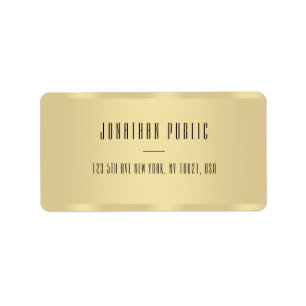 Elegant Guld Den moderna minimalistmallen Adress Adressetikett