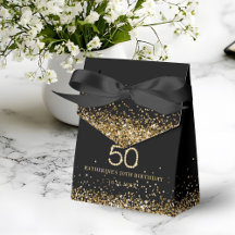 Elegant guld diamanter 50-års födelsedagspresentlå