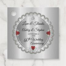 Elegant Guld Diamonds 40:e Bröllop-årsdagen