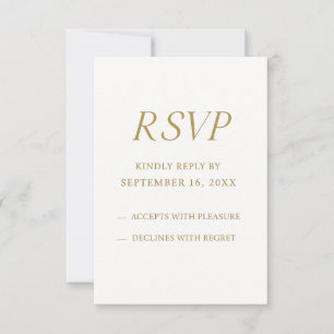 Elegant Guld Digital RSVP-kort Minimalistisk Brö OSA Kort