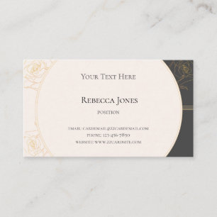 Elegant Guld disposition Ro Monogram Cream Mörk G Visitkort